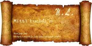 Mittl Lucián névjegykártya